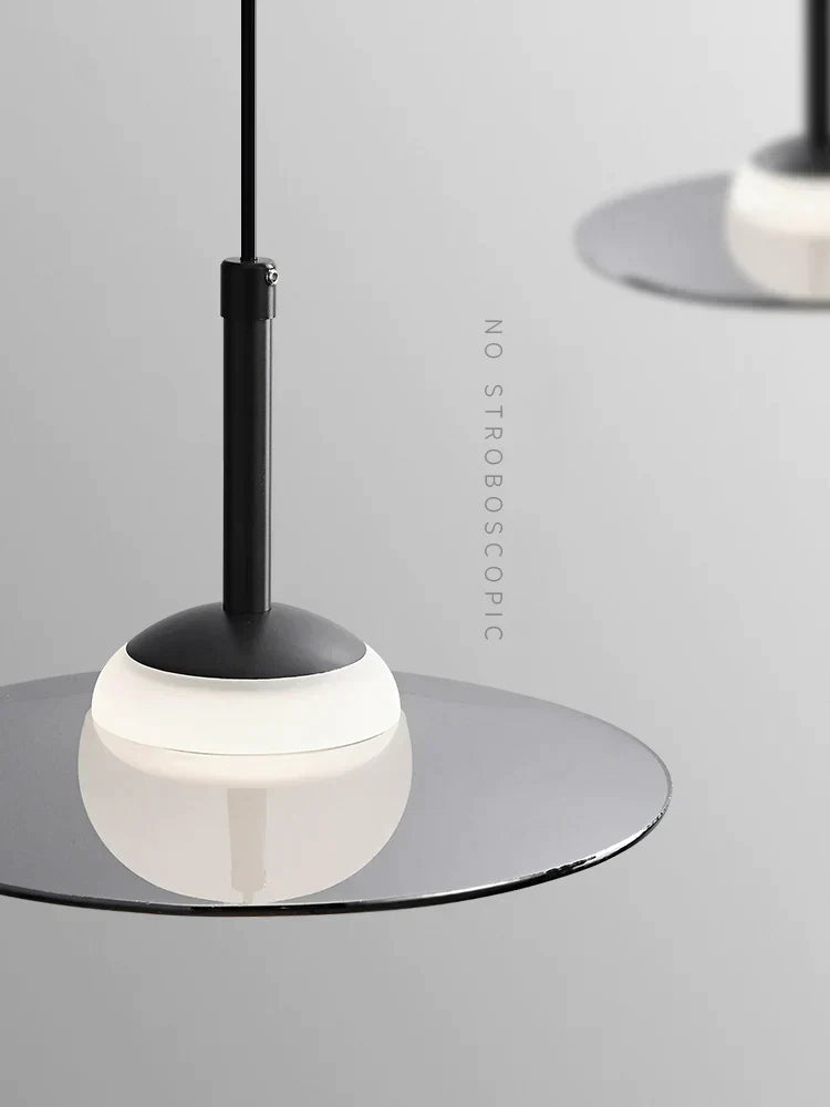 DecorBites™ Glass Pendant Lamp for Bedside with Copper Accents