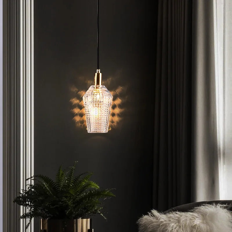 DecorBites™ Crystal LED Ceiling Chandelier | Modern Bedroom Pendant Lamp