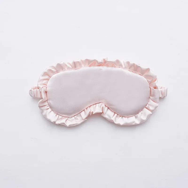 Silk Ruffle Sleep Eye Mask | Soft Blackout Eye Covers for Better Sleep