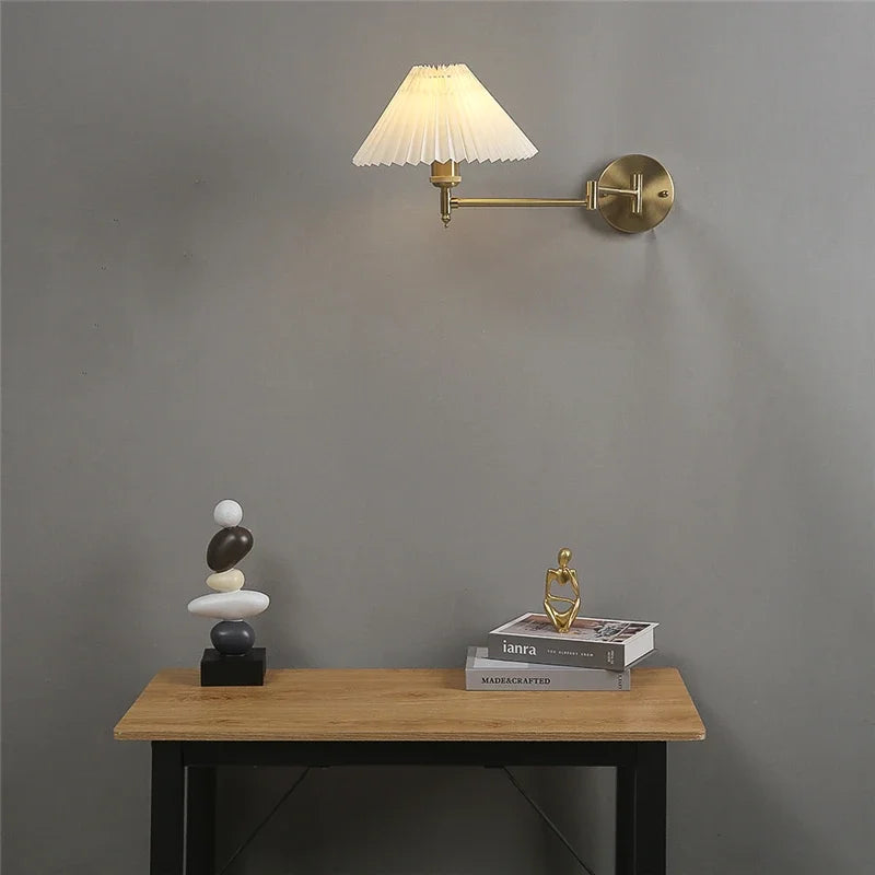 DecorBites™ Adjustable LED Wall Lamp for Bedroom, Hotel, or Study - Rotating Long Arm Reading Light