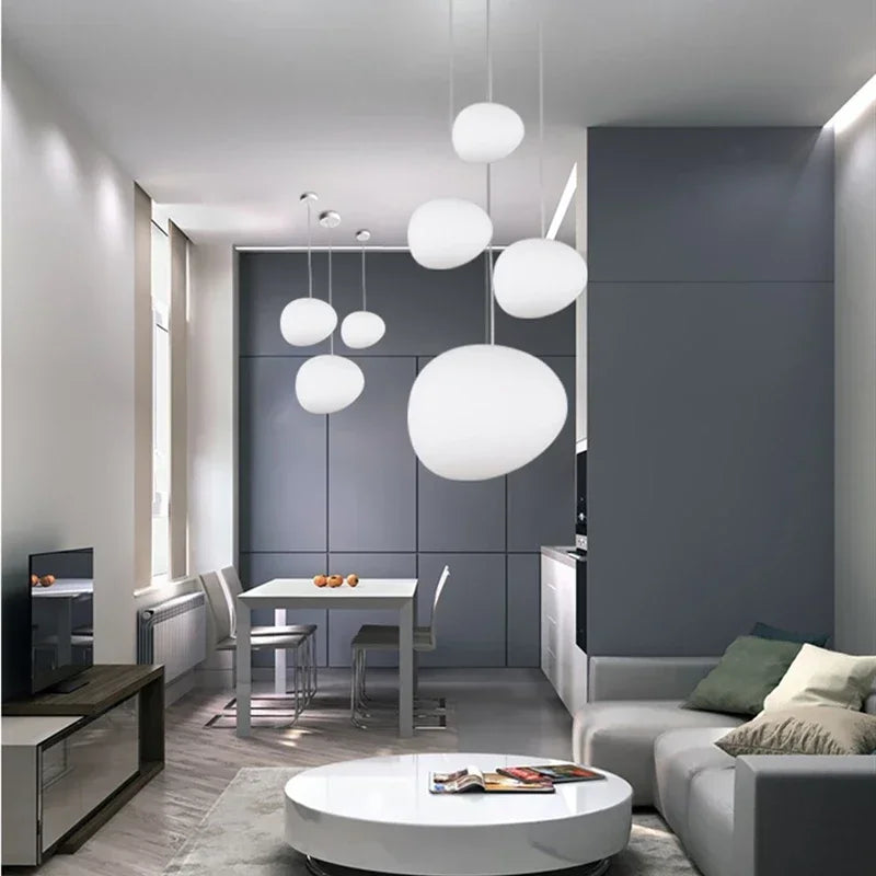 DecorBites™ Gregg Glass Pendant Light, Modern LED Hanging Lamp for Dining Kitchen Loft