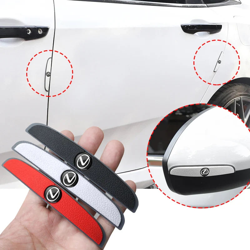 4Pcs Silicone Car Door Edge Protector Strips | Anti-Collision Pad for Lexus Models