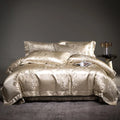 DecorBites™ Damask Jacquard Egyptian Cotton Luxury Bedding Set