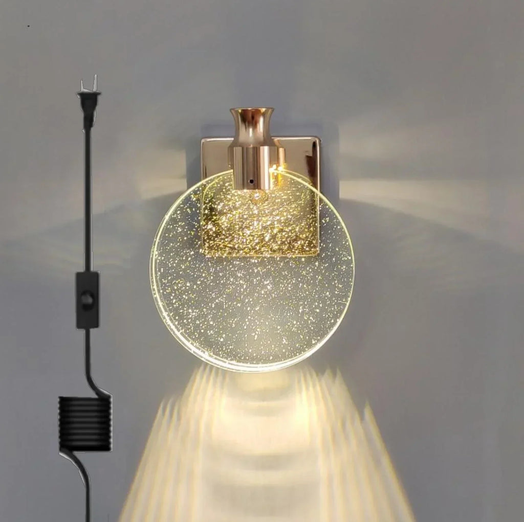 DecorBites™ Crystal Wall Lamp LED Modern Glass Gold Luxury Lighting