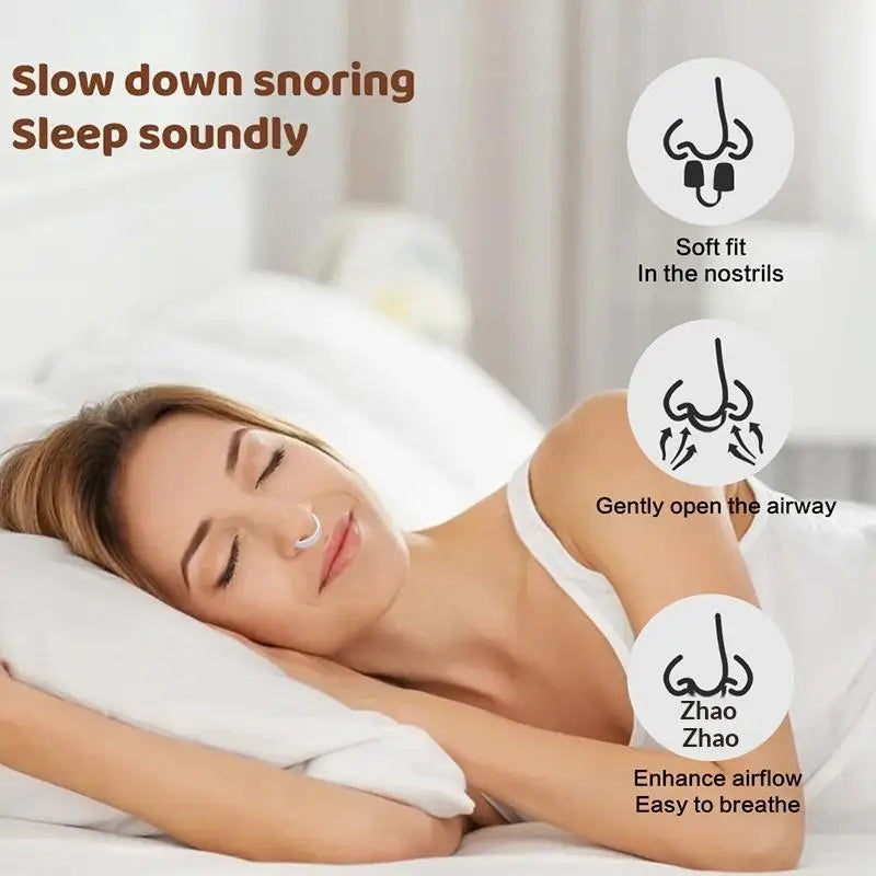 Silicone Nose Clip for Snoring | 3 Pack Nasal Dilator Strips for Better Sleep