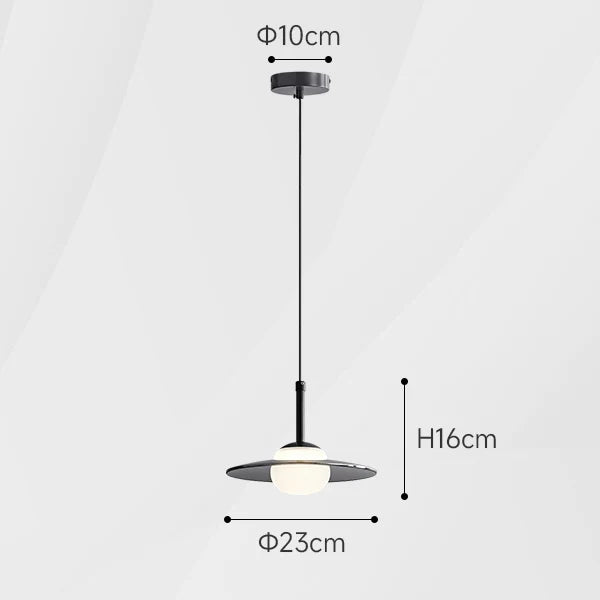 DecorBites™ Glass Pendant Lamp for Bedside with Copper Accents