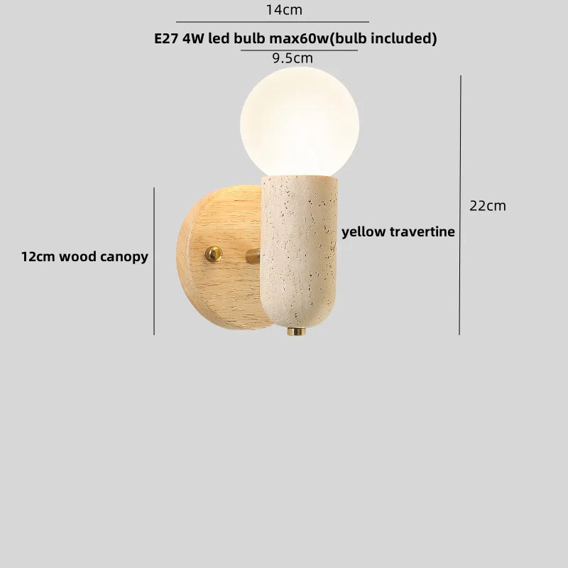 DecorBites™ Copper LED Wall Light Fixture Nordic Modern Plug In Bedside Lamp