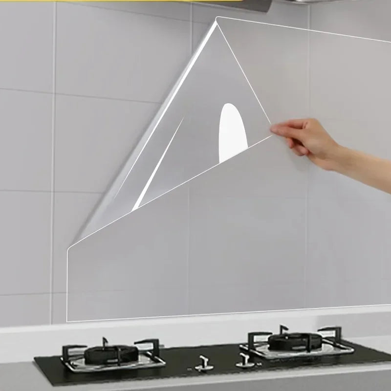 Plastic Electrostatic Wall Film | Waterproof, Oil-Proof Kitchen Tile Protector