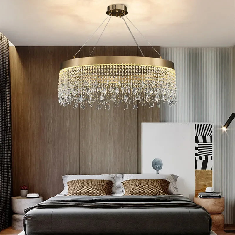 DecorBites™ Crystal LED Ceiling Chandeliers for Luxury Home Decor