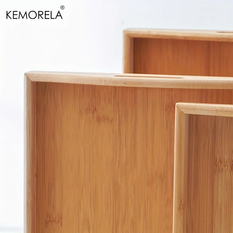 DecorBites™ 1PCS Rectangular Wooden Trays - Multipurpose Kitchen Storage Organizer