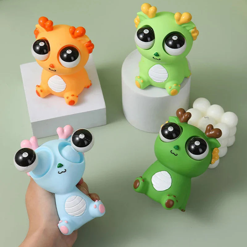 Squeeze-Activated Pop-Up Dragon Toy | Sensory Decompression Stress Relief