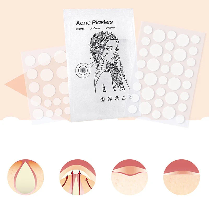 24pcs/36pcs Round Hydrogel Invisible Acne Sticker | Makeup and Skincare Tool