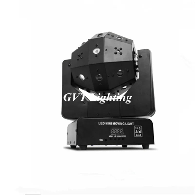 DecorBites™ 16 Beam Strobe Red Green Laser LED Moving Head Light Disco Ball