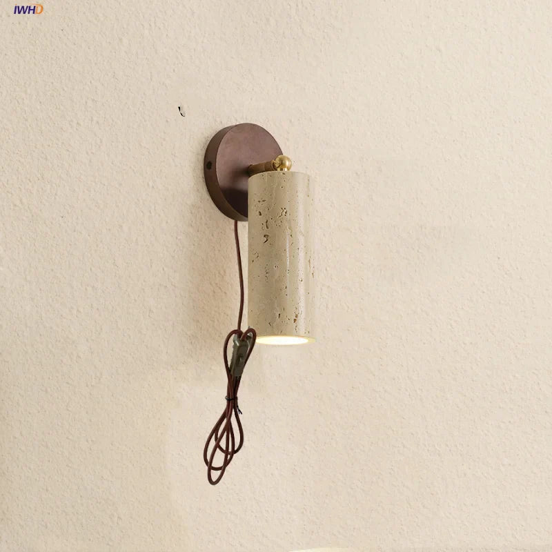DecorBites™ Copper LED Wall Light Fixture Nordic Modern Plug In Bedside Lamp