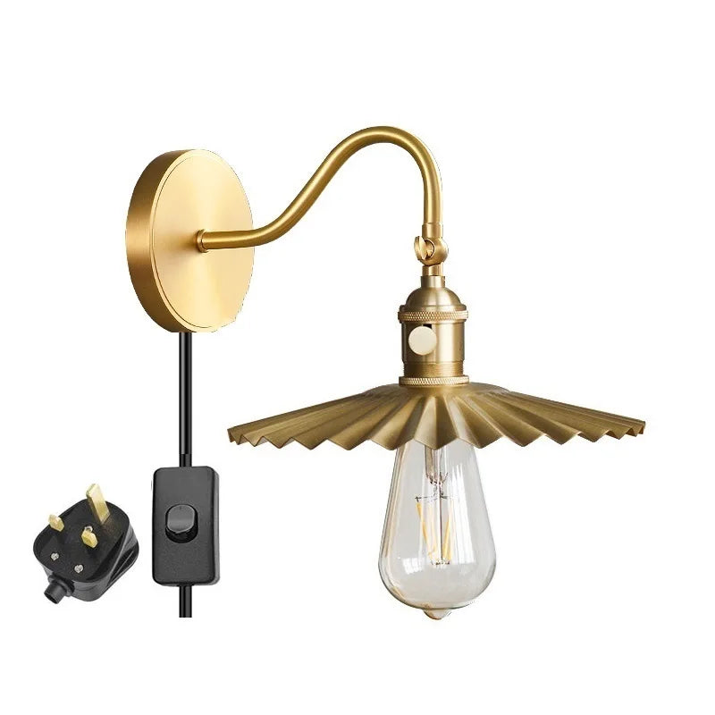 DecorBites™ Adjustable Copper Wall Sconce Edison Lamp LED - Modern Bedroom Bathroom Light