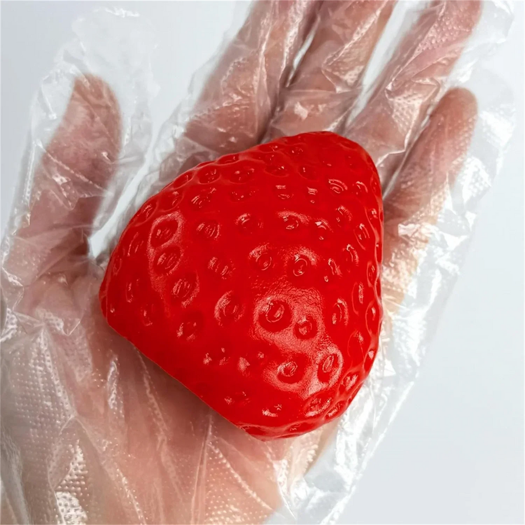 Strawberry Squishy Stress Toys Set | 3PCS Soft TPR Squeeze Fidget