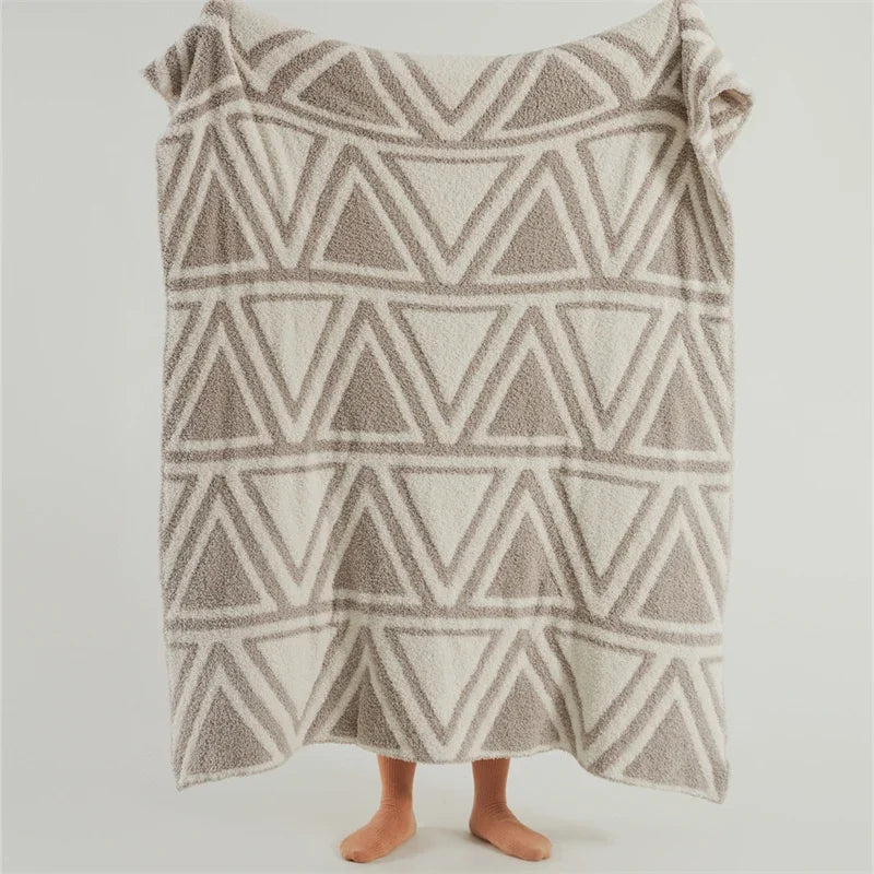 DecorBites™ Knitted Jacquard Blanket 130x180cm Multi-functional Throw