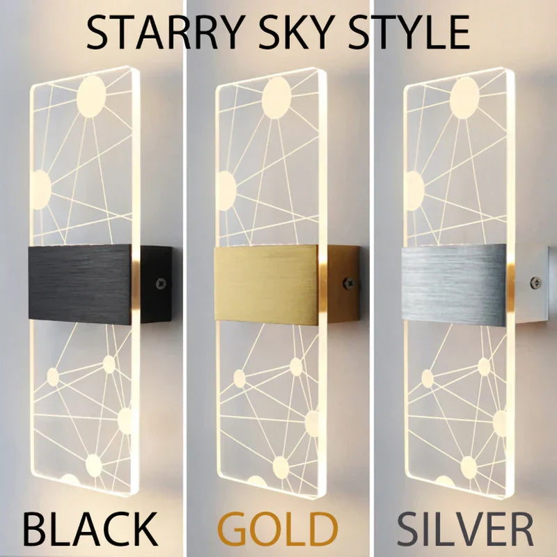 DecorBites™ Acrylic Touch Sensor LED Wall Lamp, Modern Sconces, 6W Indoor Lighting for Home Decor