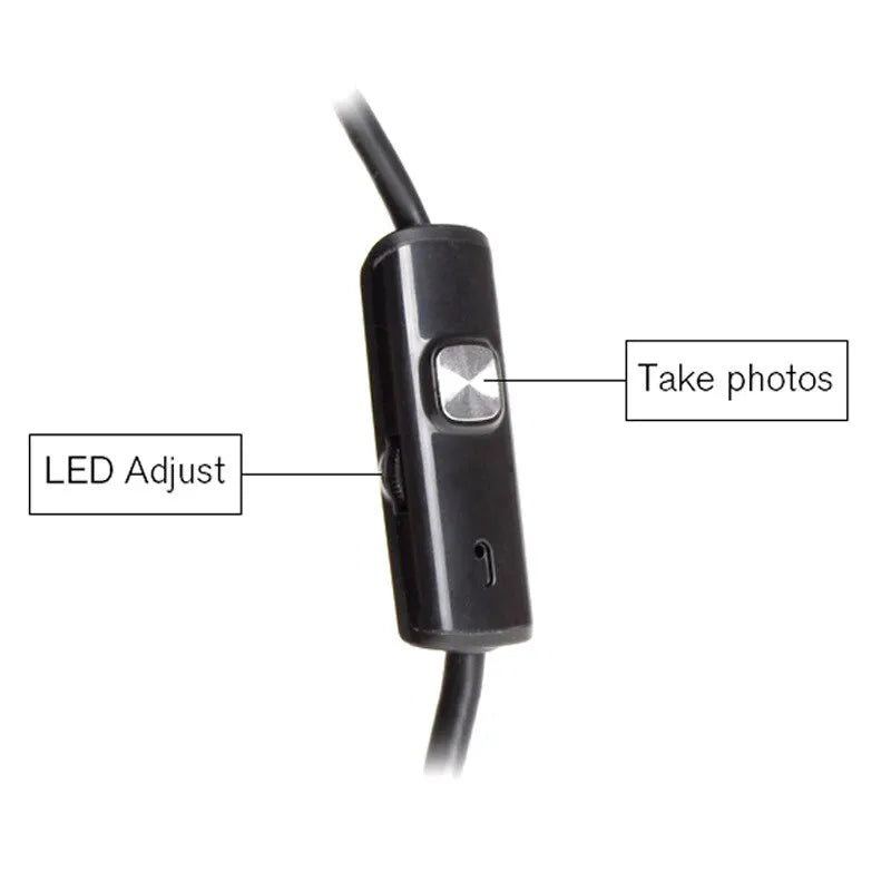 Flexible Endoscope Camera 5.5mm | Mini Industrial Borescope for Android Phone and PC