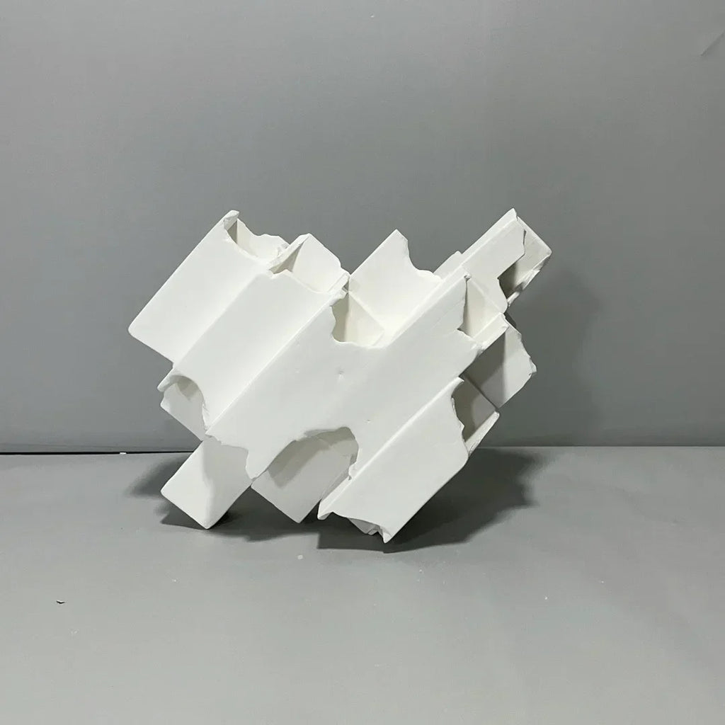 DecorBites™ Geometric Ceramics Flower Arrangement Sculpture Square Pipe Irregular Decor