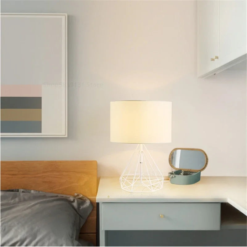 DecorBites™ Geometric Table Lamp: Nordic Retro Design for Home Decor & Study Room Lighting