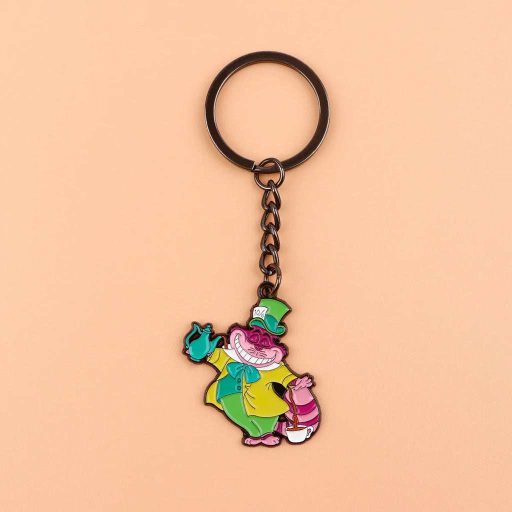 Vintage Motorcycle Keychain | Cartoon Metal Keyring for Backpack
