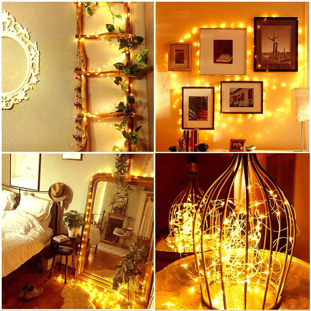 DecorBites™ Copper Wire Fairy Lights for Christmas Tree Wedding Party