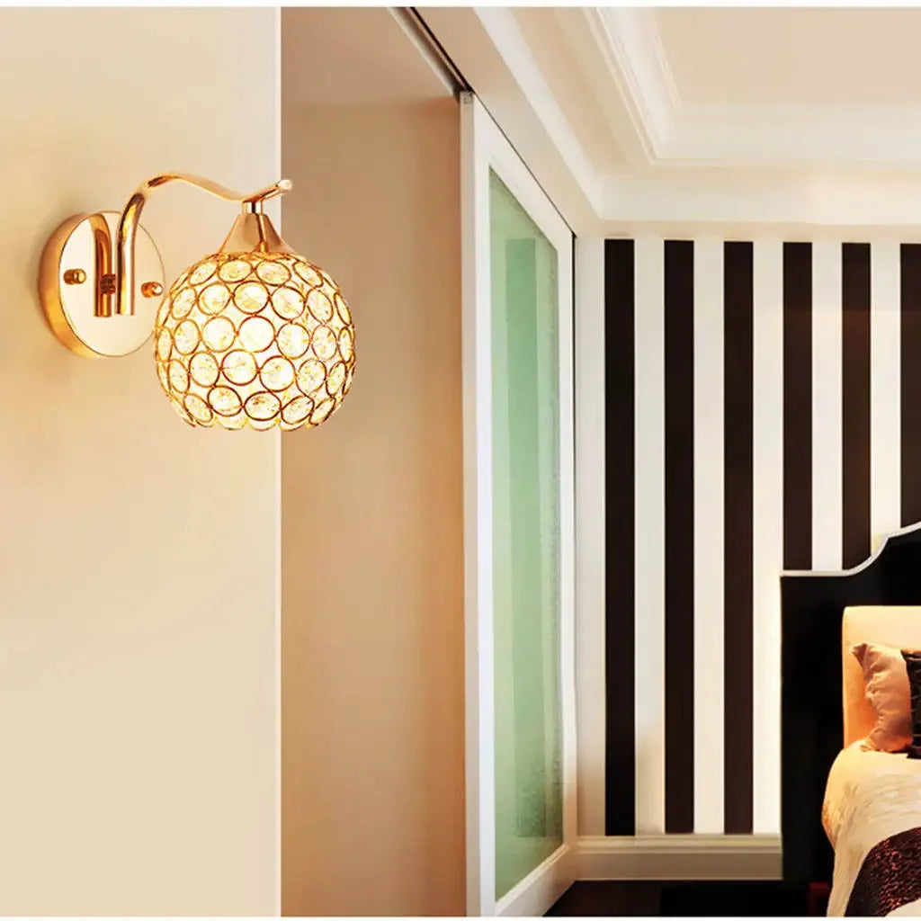 DecorBites™ Crystal Wall Sconce - Elegant Bedroom Wall Light for Home Lighting