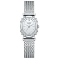 Women's Oval Quartz Watch Vintage Mesh Bracelet Blue Dial