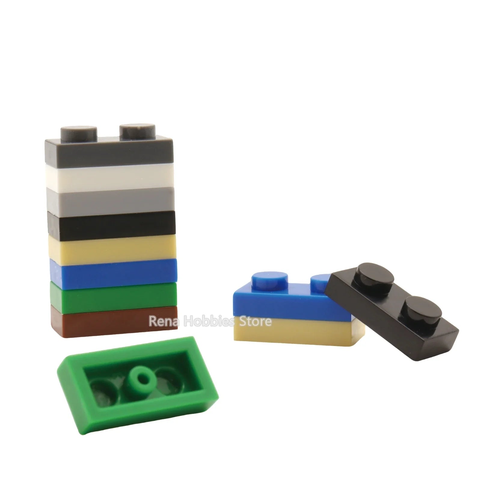 200PCS DIY Building Blocks Thin Figures Bricks 1x2 Dots | Educational Creative Toy Set Compatible with 3023