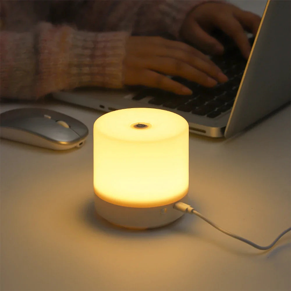 Creative USB Bedside Lamp with Touch Dimming | LED Night Light for Reading
