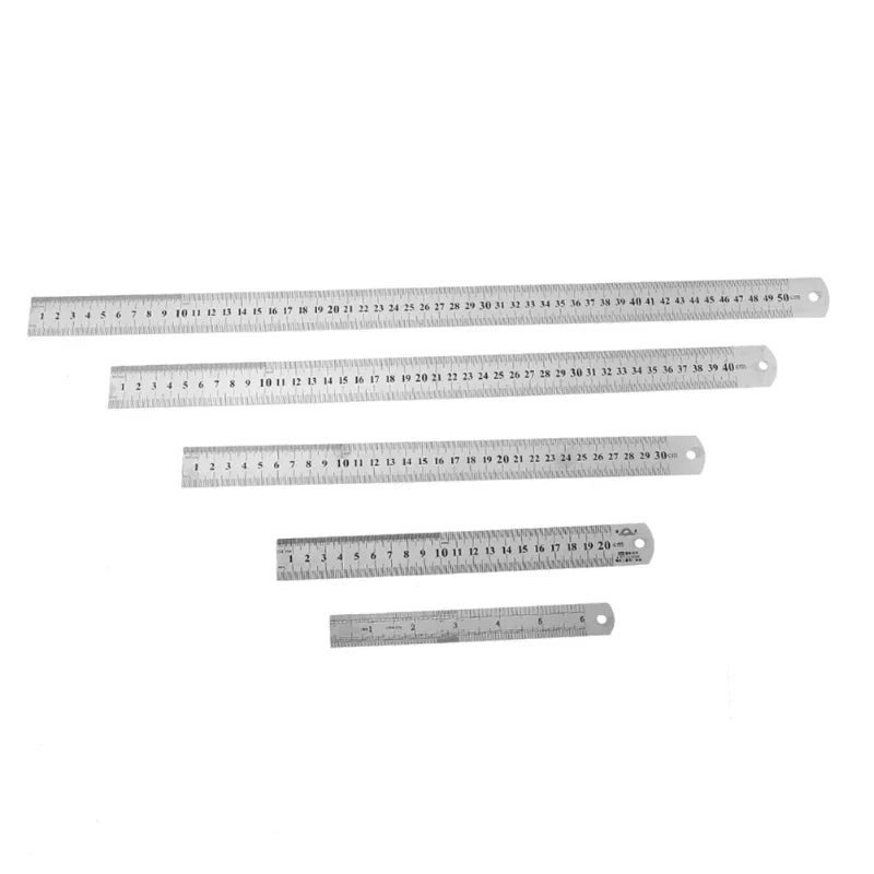 Stainless Steel Straight Ruler | Precision Double Sided Measuring Tool