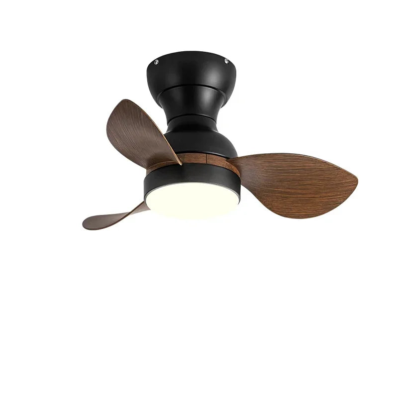DecorBites™ 22" Modern Black Ceiling Fan Light with DC Remote Control & LED - Bedroom and Restaurant Use