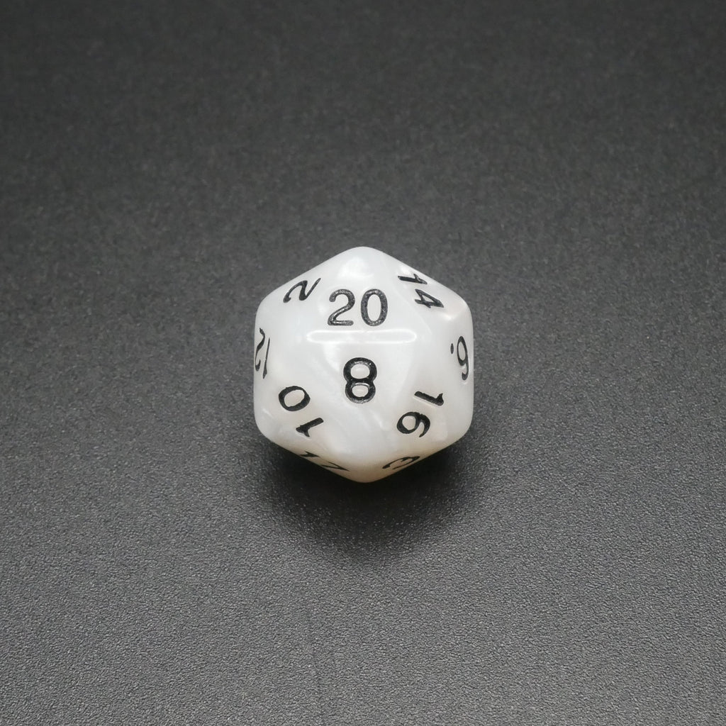 Snowy Owl - 7 Piece DnD Dice Set | Acrylic RPG Gaming Dice
