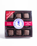 Final Production Run - will not be made again - SUGAR FREE DARK CHOCOLATE SEA SALT CARAMELS, 9pc