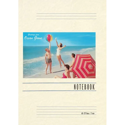 Vintage Lined Notebook Greetings from Ocean Grove, New Jersey - Paperback