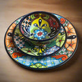 Talavera Dinnerware Set | 26-Piece Floral Tableware for 8