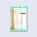 Make To Order Chevron Green Mirror Bone Inlay Collection in 3 Sizes