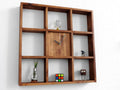 Creative Square Wooden Wall Clock Storage Box Clock