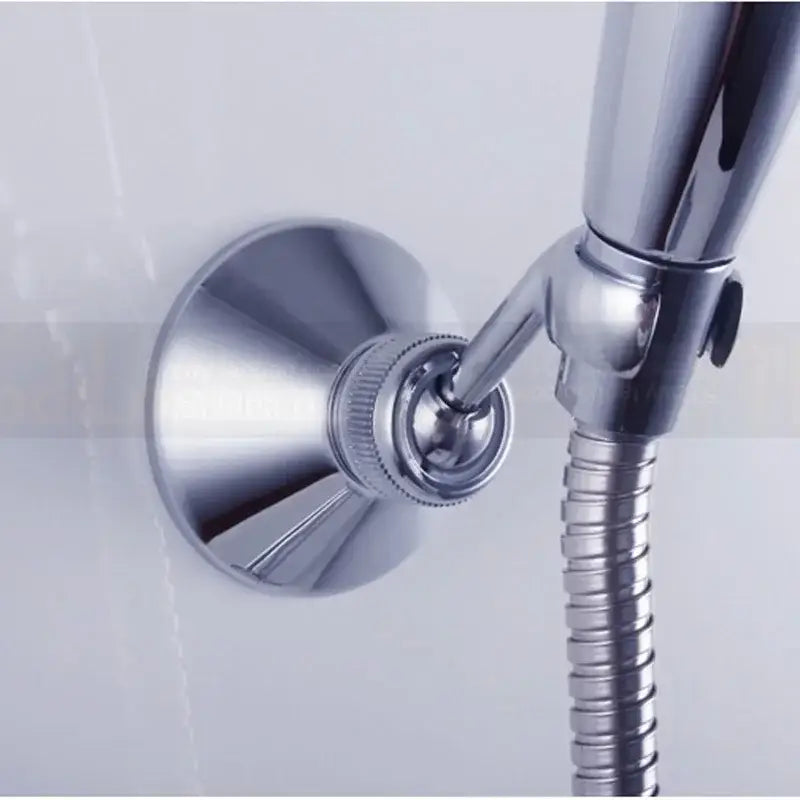 DecorBites™ Brass Handheld Shower Holder Bracket, Chrome Finish, Wall Mounted, Adjustable Angle