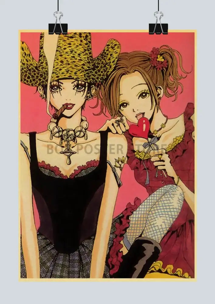 Retro anime nana kraft paper posters bedroom wall decor