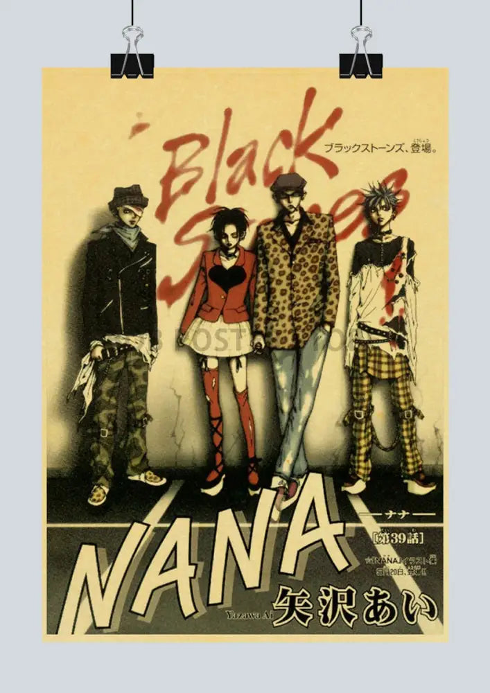 Retro anime nana kraft paper posters bedroom wall decor