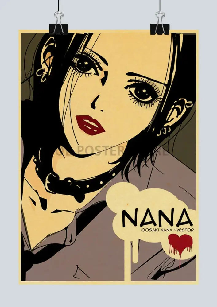 Retro nana kraft paper anime posters bedroom wall art decor