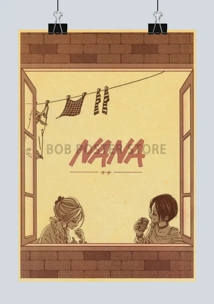 Retro nana kraft paper anime posters bedroom wall art decor