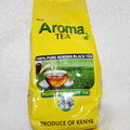 Aroma Kenya Black Tea 250g yellow front pack labeled 100% Pure Kenyan Black Tea and Premium Quality Tea produce of Kenya