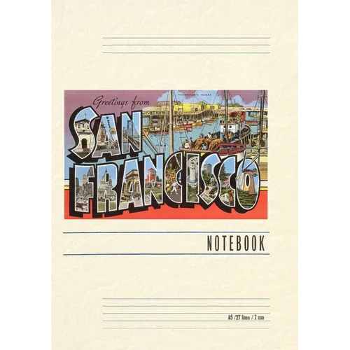 Vintage Lined Notebook Greetings from San Francisco, San Francisco, California - Paperback
