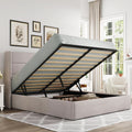 Queen Size Lift Up Storage Bed With Hydraulic Headboard