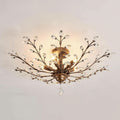 Bronze Five Light Vintage Crystal Chandelier Dimmable