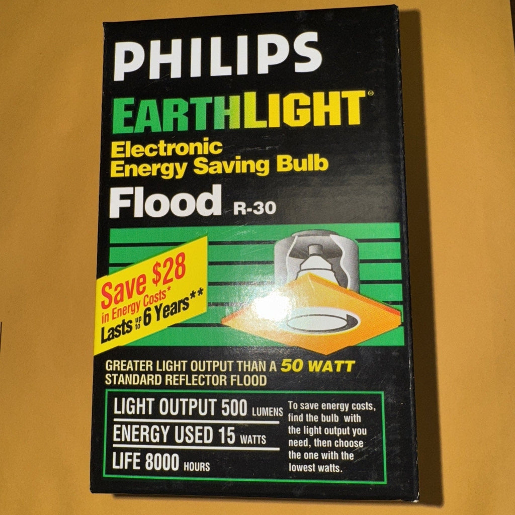 PHILIPS EARTH LIGHT 15WATT R30 FLOOD ENERGY SAVING LIGHT BULBS