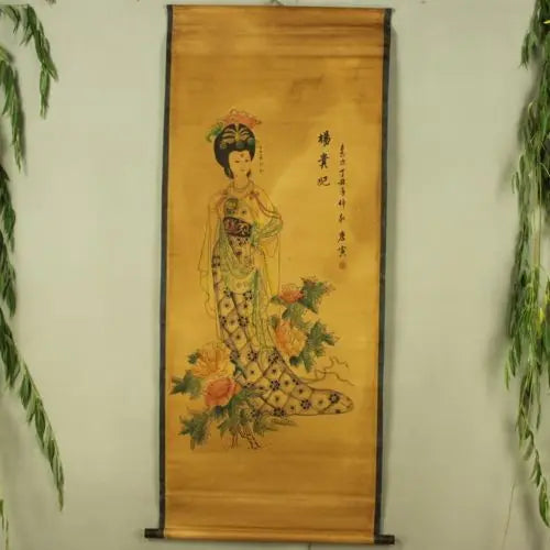 Chinese Belle Wall Art – Exquisite Beauty Scroll Poster
